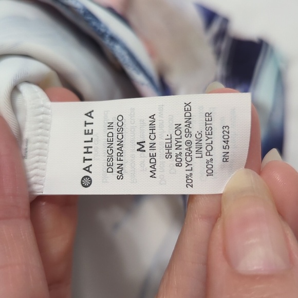 Athleta Sunflare Blousy Tankini Top, Color Blue Multi Size M - Picture 14 of 14